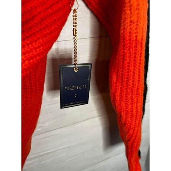 Forever 21 Colorblock Pullover Sweater Knit Long‎ Sleeve Medium - Picture 4 of 4